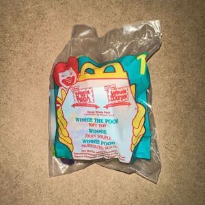 Vintage 1999 McDonald's Happy Meal Toy Pooh Winnie the Pooh Soft Plush - NWT